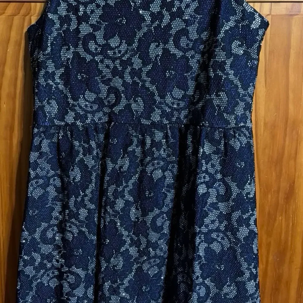 Justice Holiday Dress Blue and Sparkly Girls Size 16